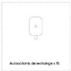 Autocolants de rechange x 15
