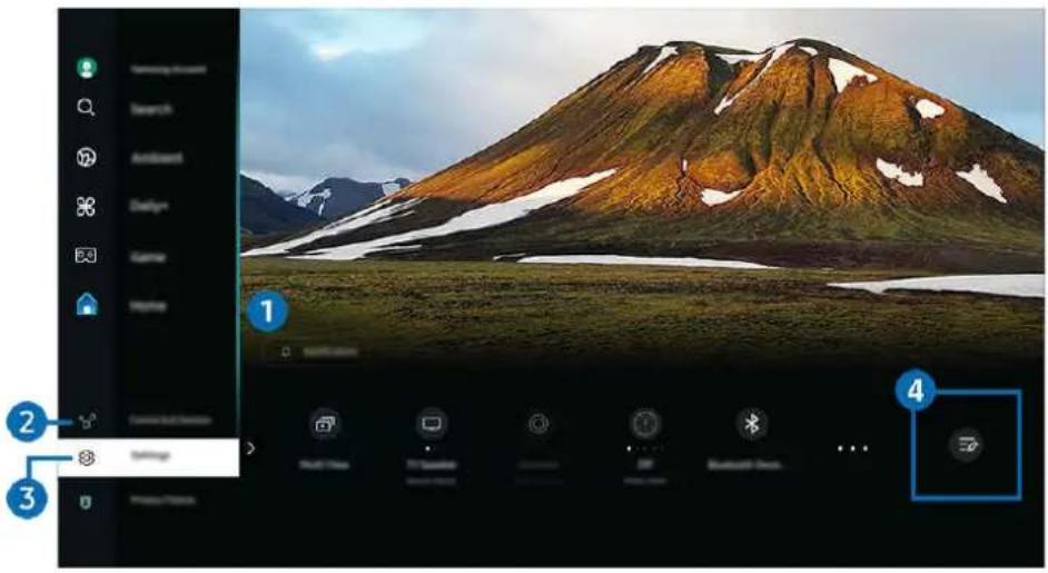 SAMSUNG TU55DU7105K - > touche de direction gauche Menu - 1