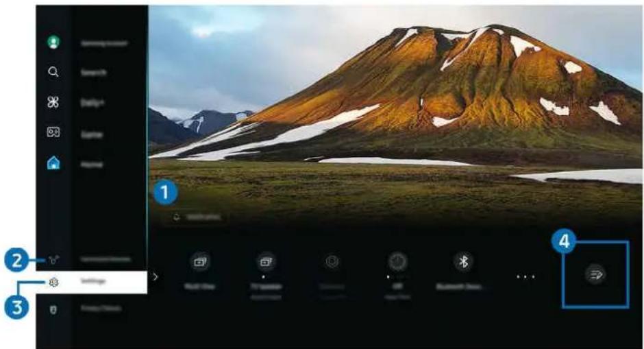 SAMSUNG S43DM702UU - À propos de la Menu Barre d'accès rapide - 1