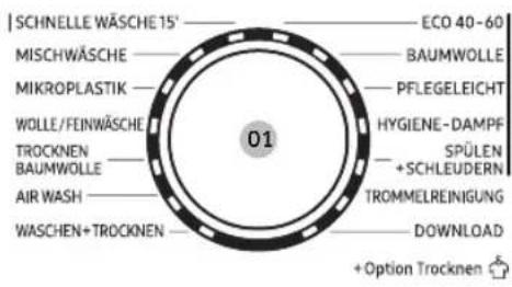 SAMSUNG WD90DG5B15BE - Bedienfeld - 1