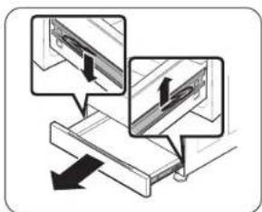 SAMSUNG NSI6DG9100MTAA - Removing and reinstalling the storage drawer - 1