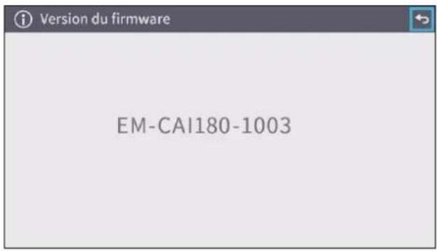 Version du firmware EM-CAI180-1003