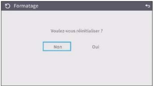 Voulez-vous réinitialiser ? Non Oui