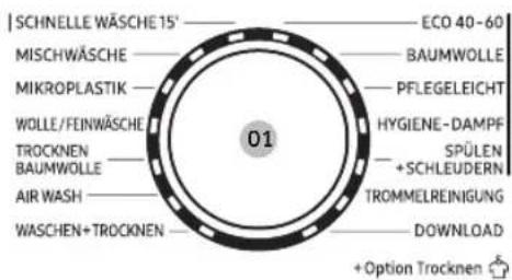 SAMSUNG WD90DG5B15BH - Bedienfeld - 1