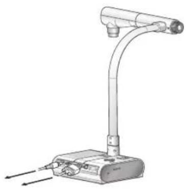 Elmo TT-02S - Unplug the AC adapter and the video cable. - 2