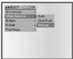 Elmo TT-02S - ■ Comment utiliser le mode [Manual] - 1