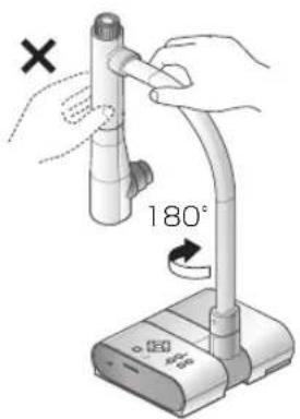 Elmo TT-02S - Turn the camera head to the direction shown in the figure. - 3