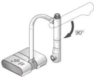 Elmo TT-02U - Turn the camera head to the direction shown in the figure. - 1