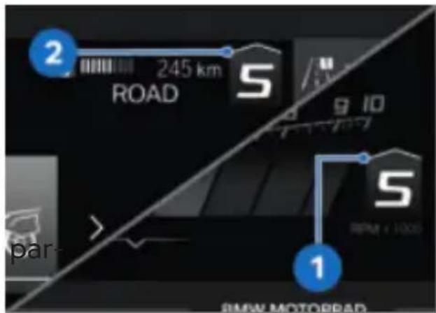 BMW K 1600 GTL (2024) - Recommandation de passage au rapport supérieur - 1