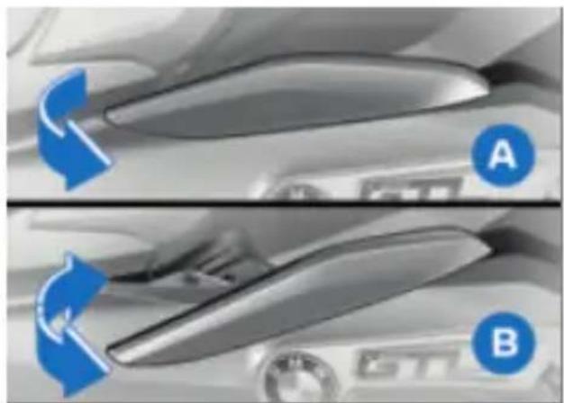 BMW K 1600 GTL (2024) - Réglage des ailettes déflectrices pendant la conduite. - 1