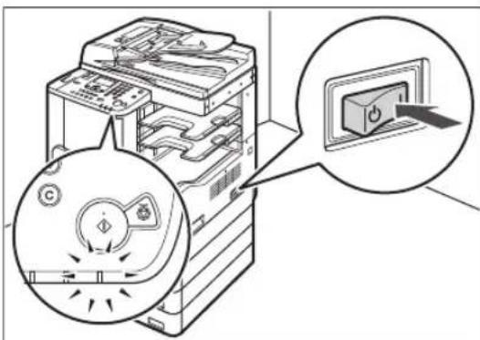 CANON imageRUNNER 2422 - How to Turn ON the Main Power - 1