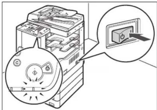 CANON imageRUNNER 2422 - Accensione con l'interruttore principale - 1