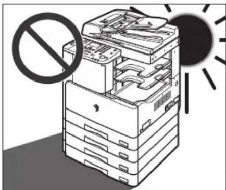 CANON imageRUNNER 2422 - Evite instalar el equipo en los siguientes lugares - 2