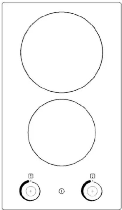 CANDY CDH32KNF - zone ceramic hob schematic diagram - 1