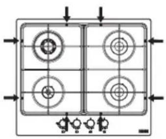 FRANKE FHMA 755 4G DC MB C - Posizione corretta delle griglie - 1