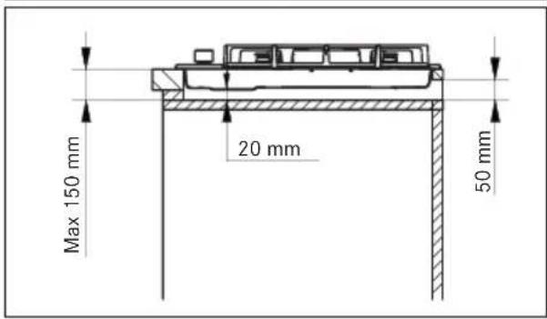 FRANKE FHMA 755 4G DC MB C - Exigences pour le meuble - 4