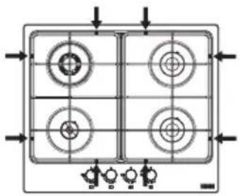FRANKE FHMA 755 4G DC MB C - Izgaralarin dokru konumu - 1