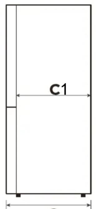INVENTUM KK1850W - BENODIGDE RUIMTE VOOR PLAATSING - 2
