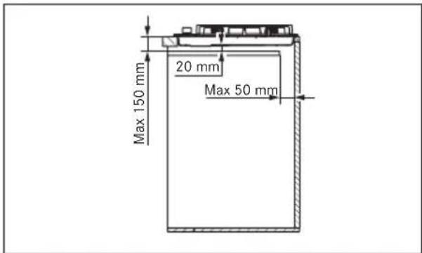 FRANKE FHSM 905 4G DCL C OA - MIHIMAJbHI ΓABAPHTI PO3MIPN (MM) - 2