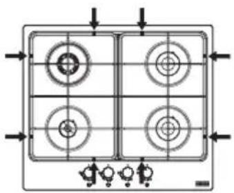 FRANKE FHSM 905 4G DCL C OA - Correct position of the grids - 1