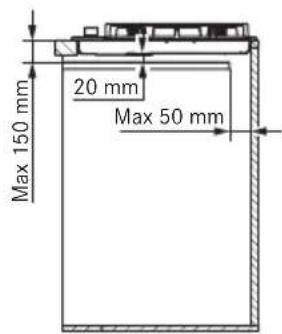 FRANKE FHSM 905 4G DCL C OA - MINIMUM DIMENSIONS (MM) - 2