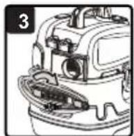 Vacmaster Professional VFB511H 0201 - AVERTISSEMENT : DÉBRANCHEZ TOUJOURS LA FICHE DE LA PRISE DE COURANT AVANT DE RETIRER LE BLOC-MOTEUR DU RÉSERVOIR COLLECTEUR. - 3