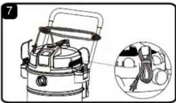 Vacmaster Professional VJE1412SW 0202 - IMPORTANT! Clean or change the cartridge filter regularly for best performance. ALWAYS USE THE CARTRIDGE FILTER FOR DRY VACUUMING. If the machine is used without the cartridge filter, the motor will burn out and the warranty will be voided. Always keep spare filters on hand. - 3