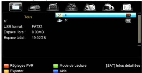 CGV Premio Easyone HD4 - Connecter et configurer un support USB pour les enregistrements et le "Timeshift" - 2