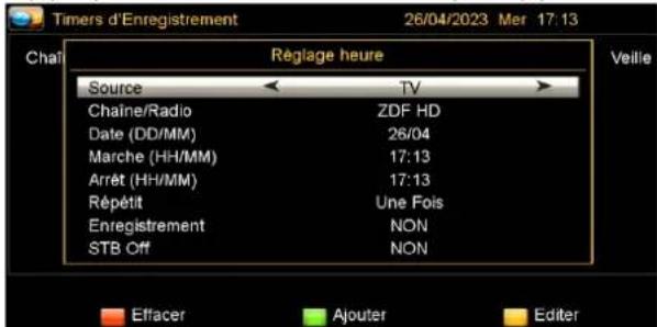 CGV Premio Easyone HD4 - Programmer des Timers d'enregistrement - 2