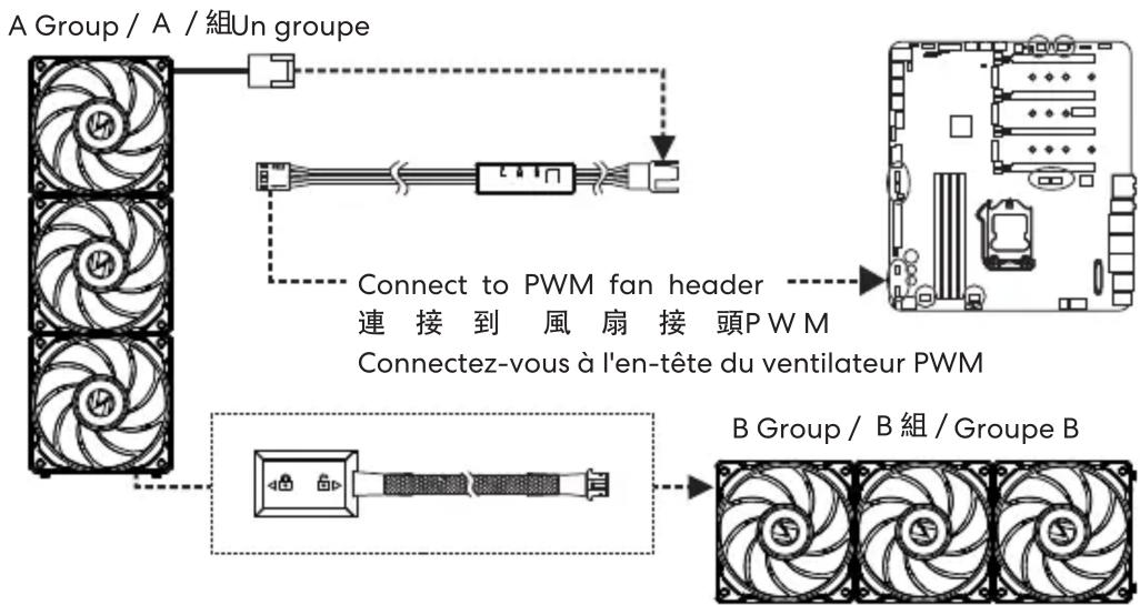Lian Li UNI FAN P28 - Fan to Fan Connection / 風扇連接風扇/ Connexion ventilateur à ventilateur - 7