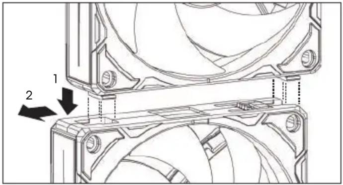 Lian Li UNI FAN P28 - Fan to Fan Connection / 風扇連接風扇/ Connexion ventilateur à ventilateur - 1