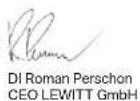 Lewitt LCT 50 PSX - Regulatory information - 1