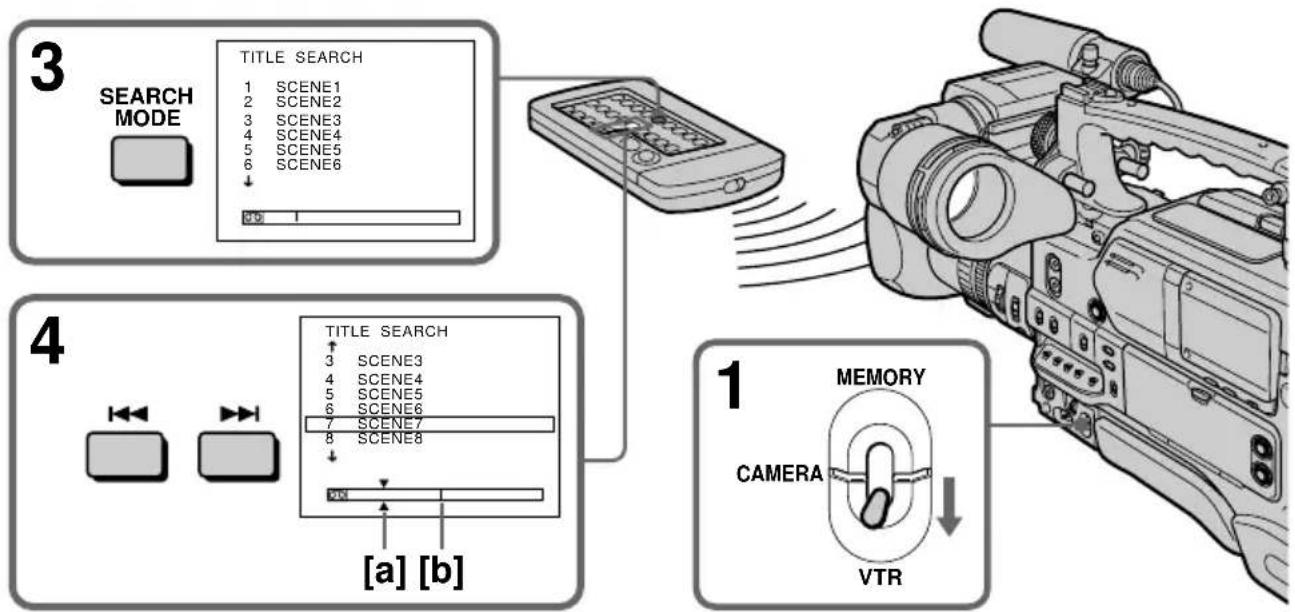 SONY DSR-250P - Recherche des limites d'une cassette enregistrée d'après le titre – recherche de titre - 2