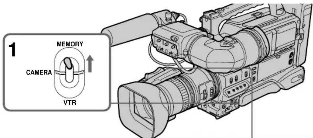 1 MEMORY CAMERA VTR