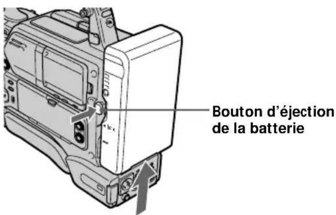 Bouton d'éjection de la batterie