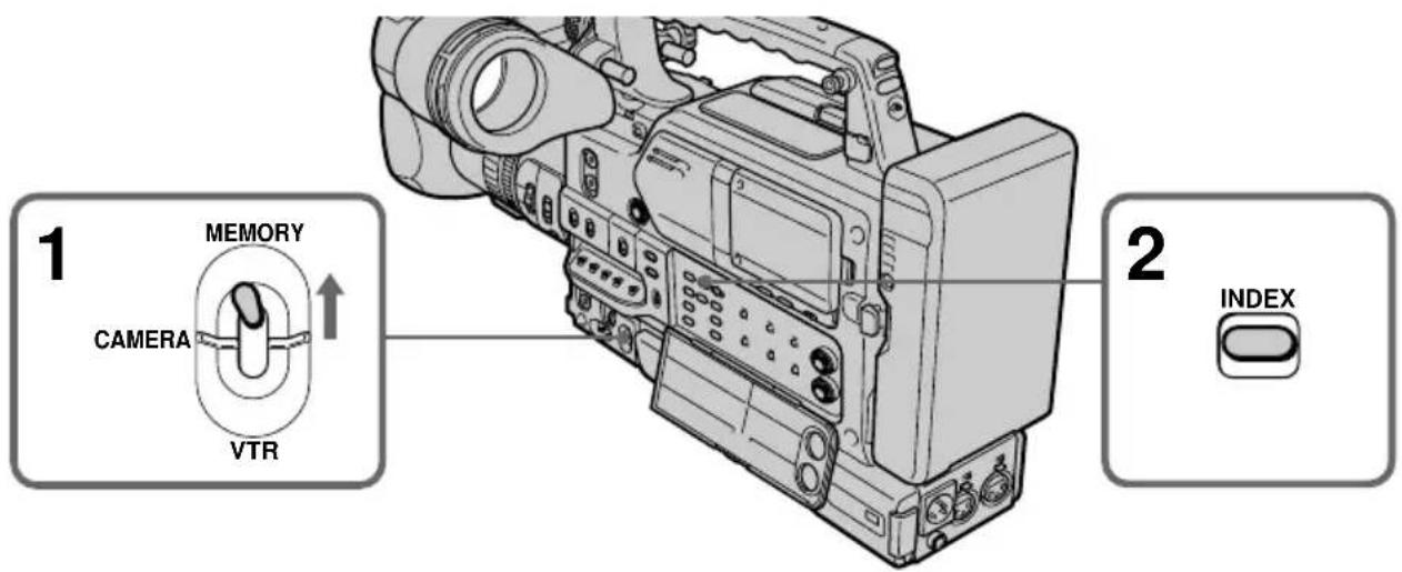1 MEMORY CAMERA VTR 2 INDEX