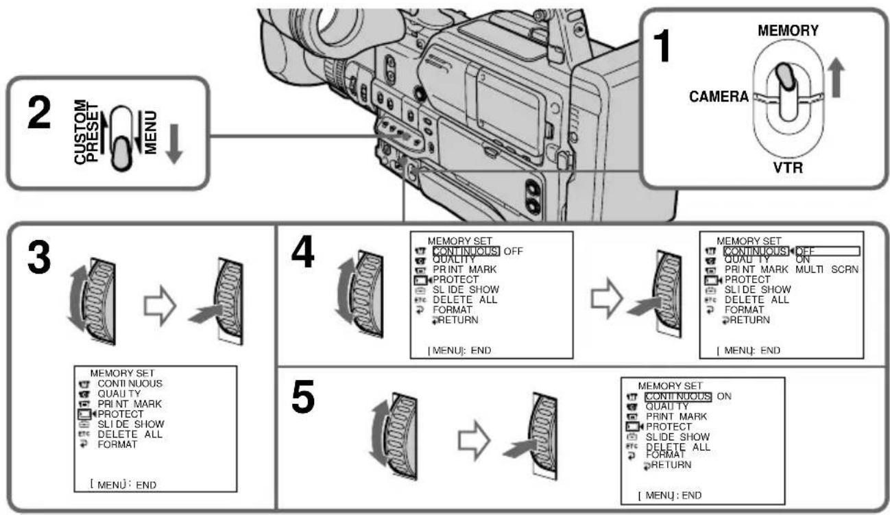 SONY DSR-250P - Enregistrement d'images fixes sur un "Memory Stick" – Enregistrement de photos en mémoire - 1