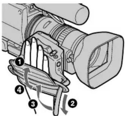 SONY DSR-250P - Raccordement de la dragonne - 1