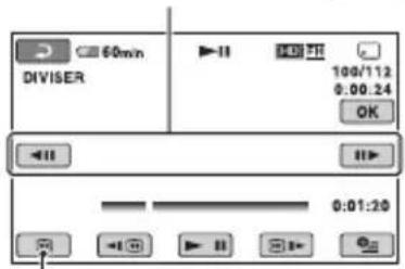 SONY HXR-MC1P - Touchez à l'endroit où vous souhaitez diviser le film en scènes. - 1