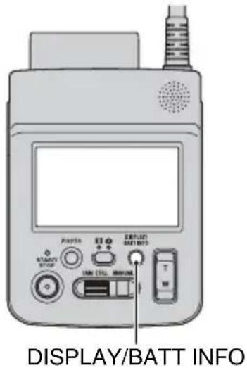 SONY HXR-MC1P - Pour vérifier l'autonomie de la batterie (Battery Info) - 1