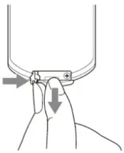SONY VPL-CXZ10 - Instalación de las pilas - 1