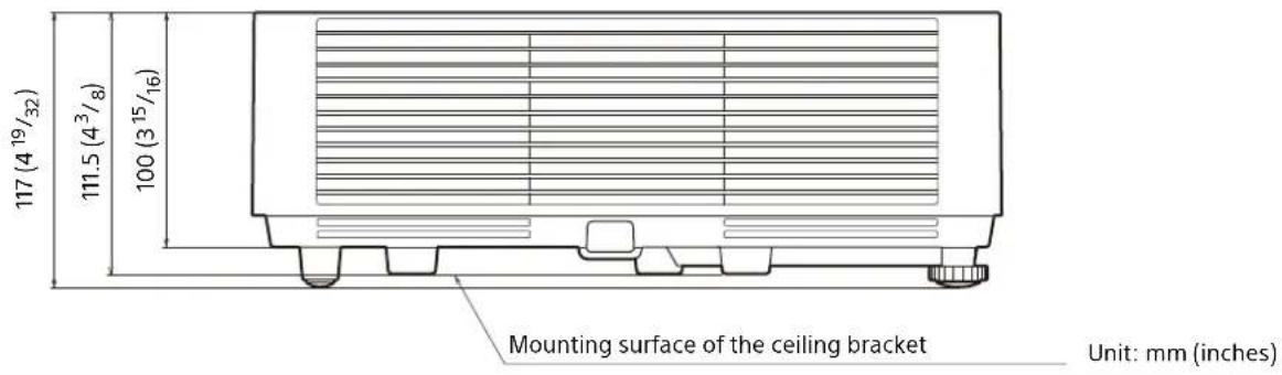 SONY VPL-CXZ10 - Dimensions - 2