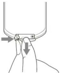 SONY VPL-CXZ10 - Installing batteries - 1