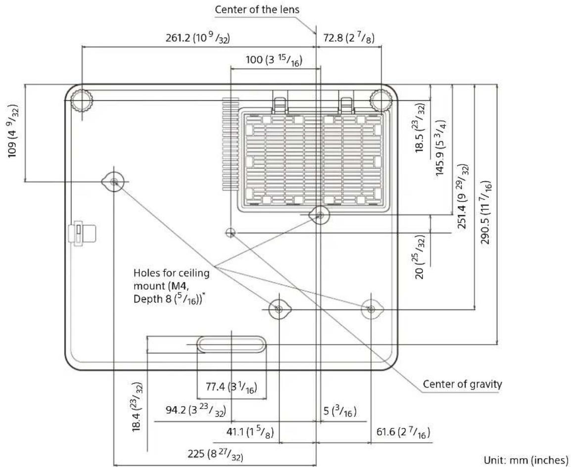 SONY VPL-CXZ10 - Dimensions - 4