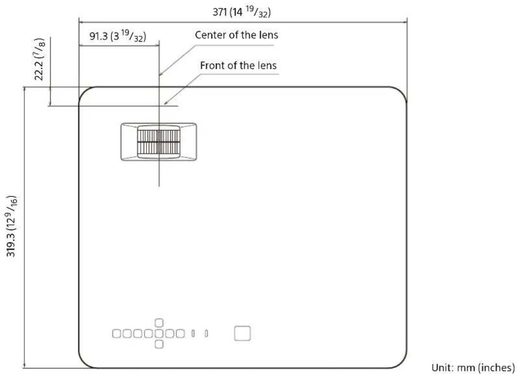SONY VPL-CXZ10 - Dimensions - 3