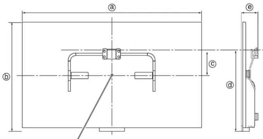 SONY KDL-42W658A - TV installation dimensions table - 1