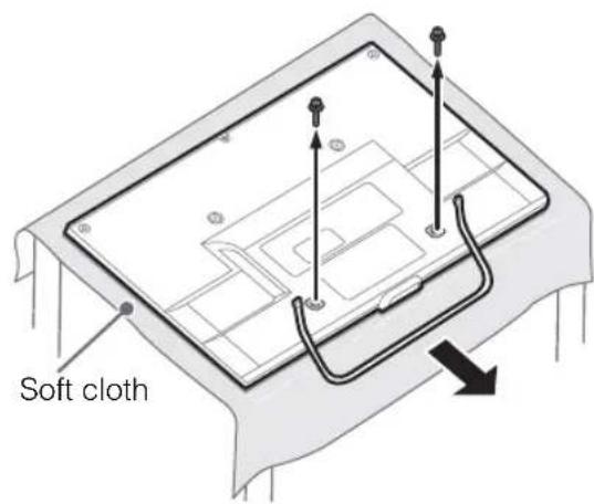 SONY KDL-42W658A - Detaching the Table-Top Stand from the TV - 2