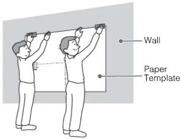 SONY KDL-42W658A - Installing the Brackets on the wall - 2