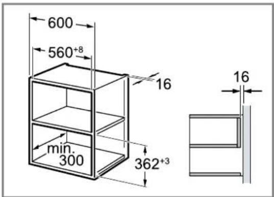 SIEMENS BE525LMB1 - Misure d'incasso nel mobile a pensile - 1