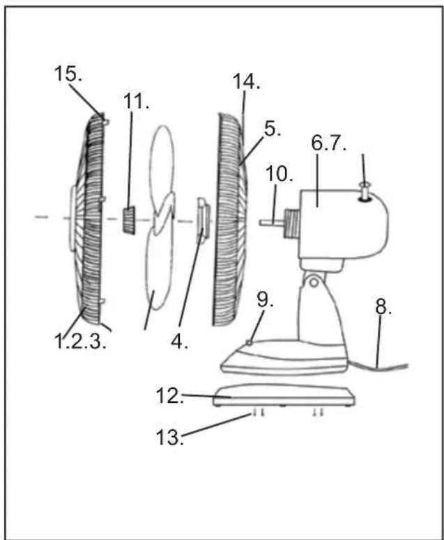 V-TAC VT-4017-3 - DESCRIPTION OF PARTS - 1